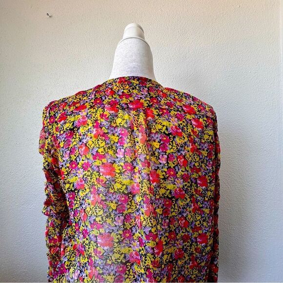 The East Order Freya Blouse Long Sleeve Floral Sheer Romantic Floral SZ XS - Picture 8 of 15